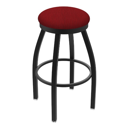 25 Swivel Counter Stool,Black Wrinkle,Graph Ruby Seat